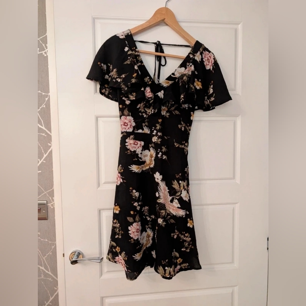 New Look Black Floral Dress